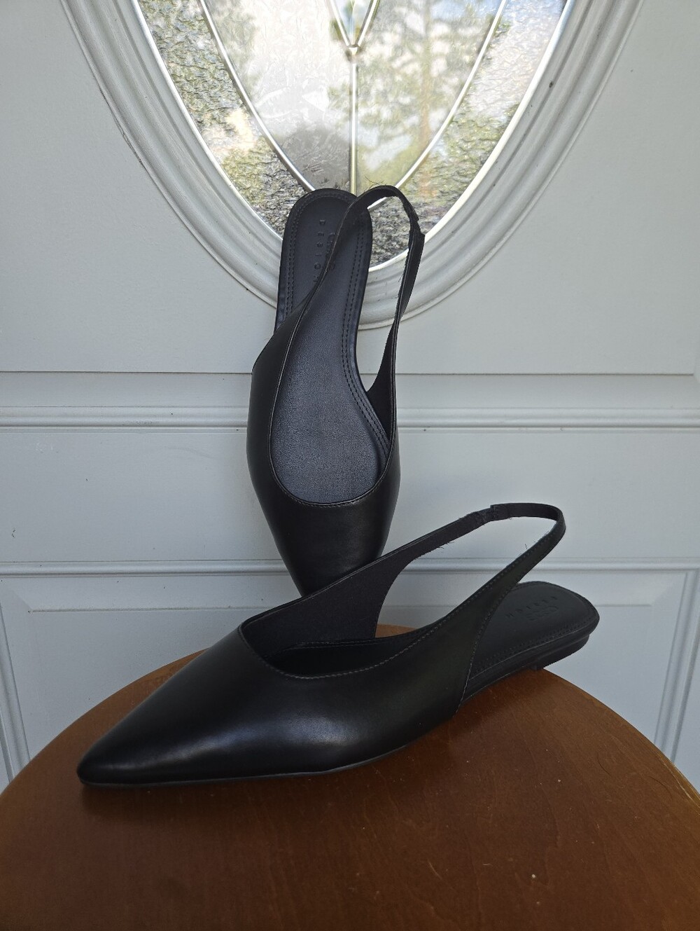 NWOT ASOS Designs Black Pointed Toe Slingblack Flats
